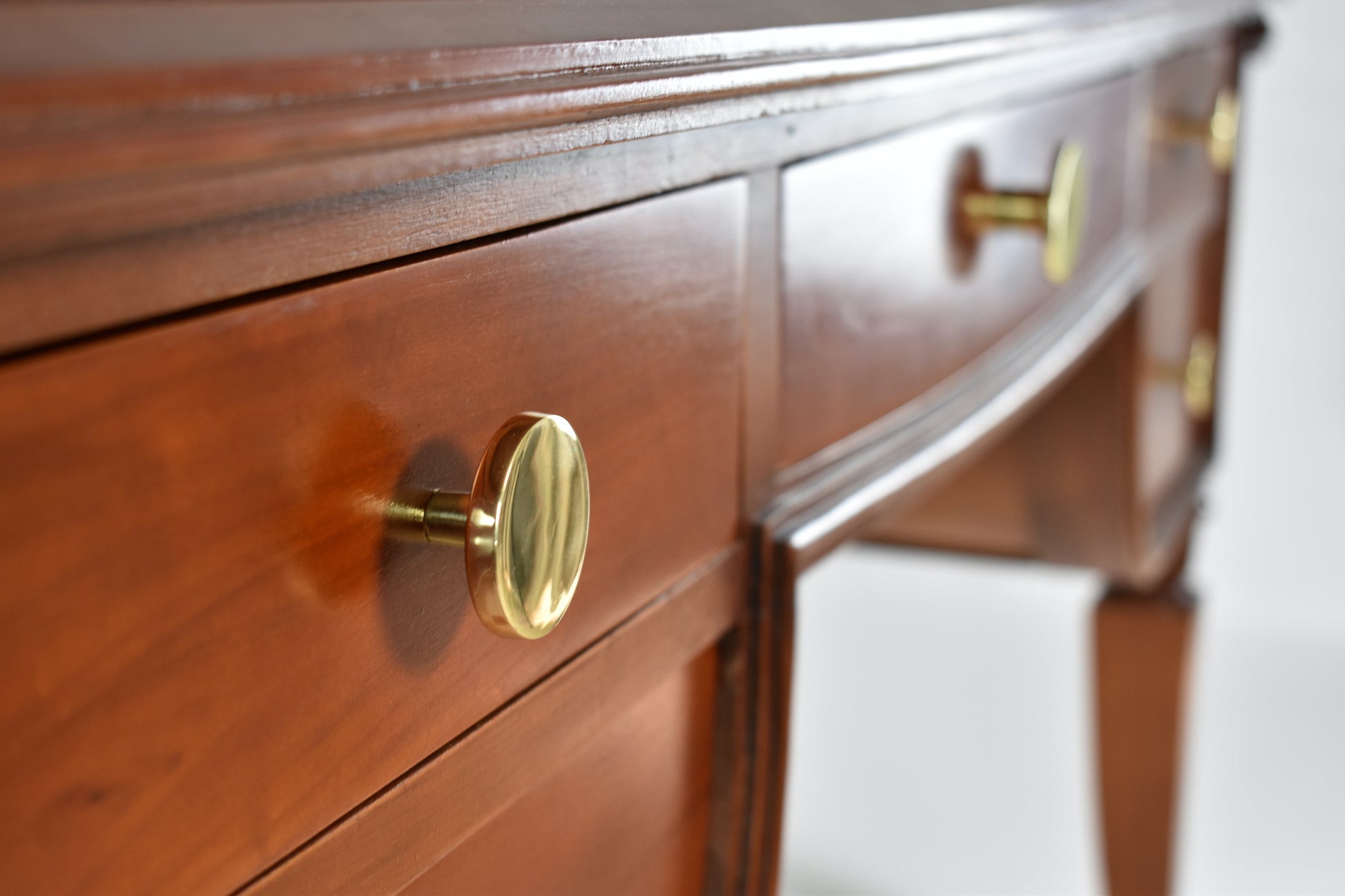 1940's Art Deco French Oak and Leather Desk - Spirit Gallery 