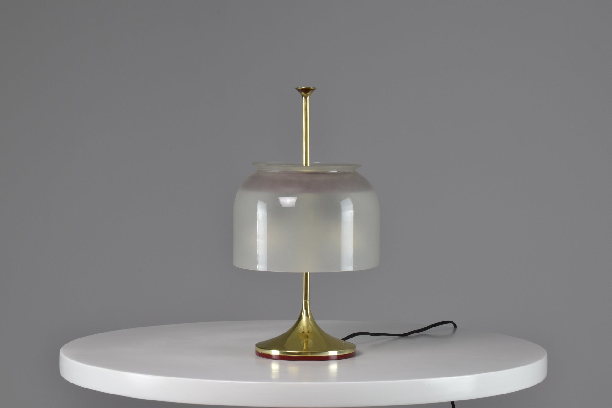 1950's Italian Brass Glass Table Lamp - Spirit Gallery 