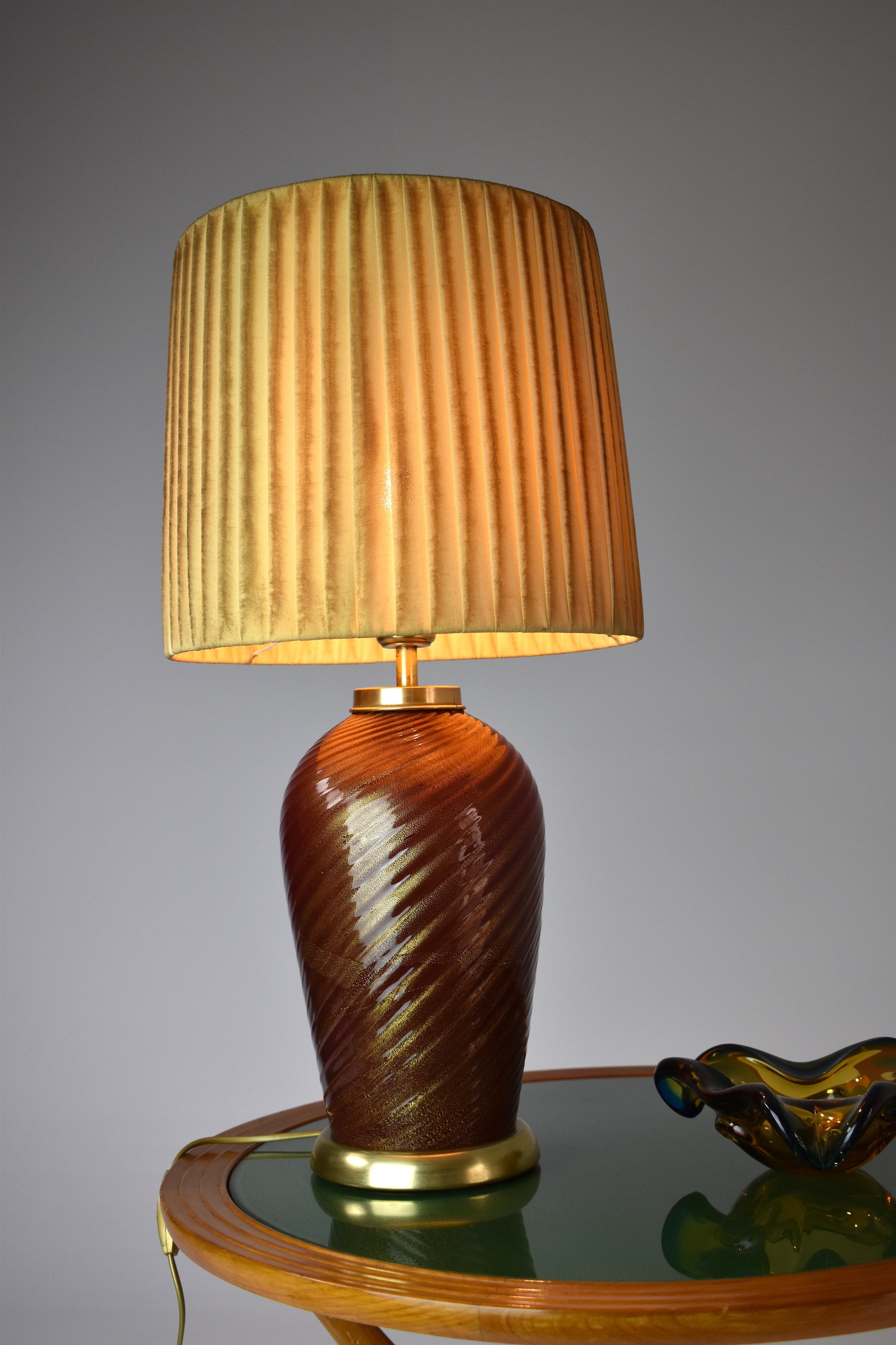 1970's Italian Mid-Century Murano Table Lamp by Tommaso Barbi - Spirit Gallery 