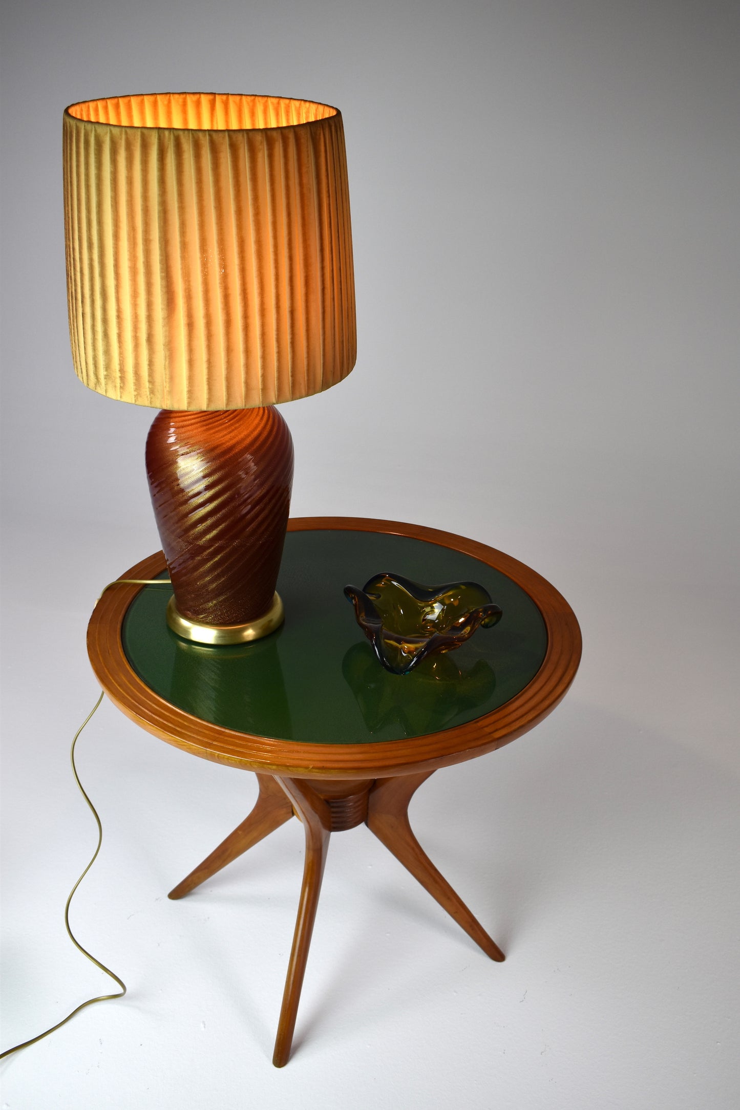 1970's Italian Mid-Century Murano Table Lamp by Tommaso Barbi - Spirit Gallery 