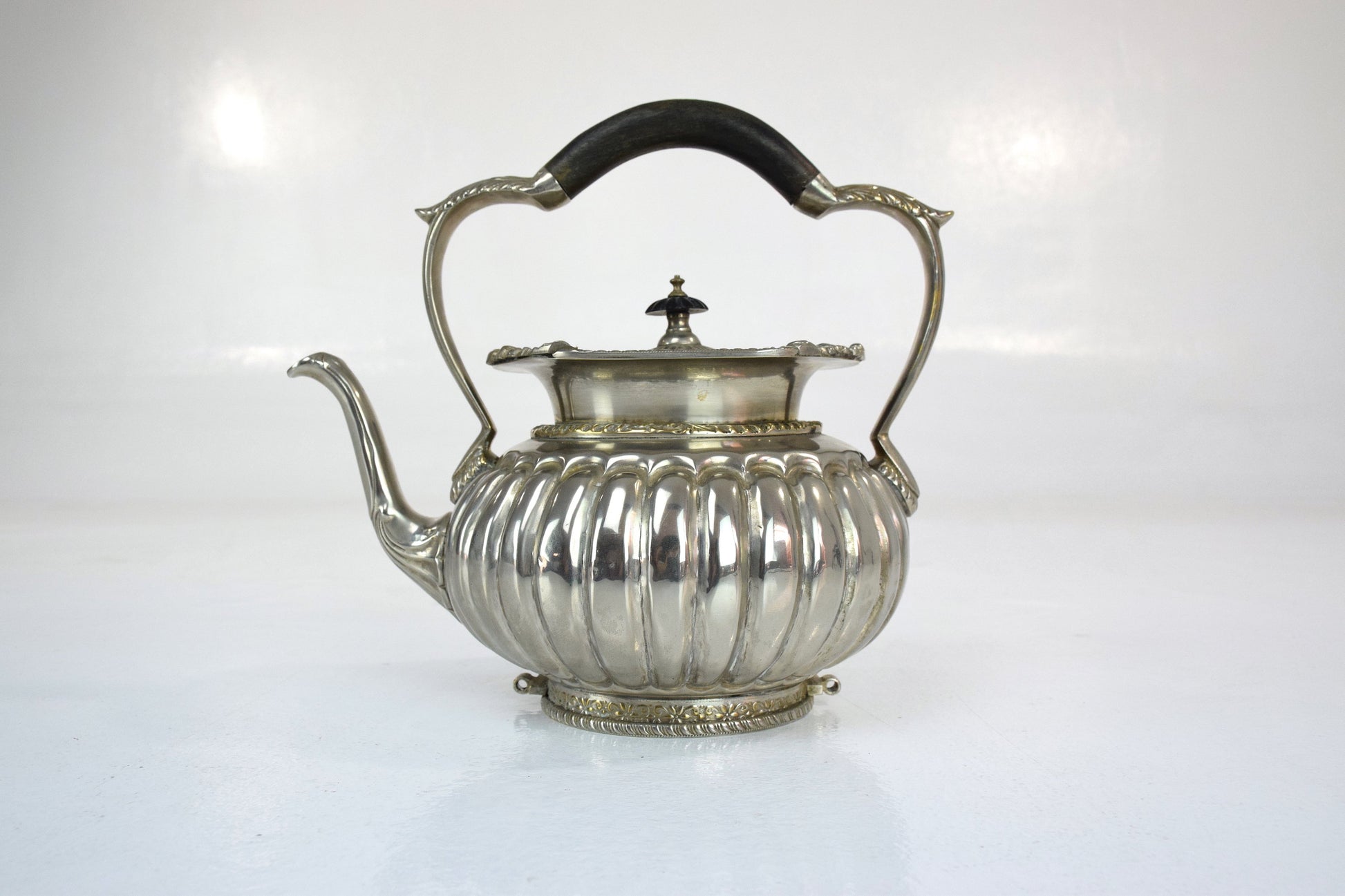 Antique Edwardian Sterling Silver Tea Kettle by William Hutton & Sons Ltd - Spirit Gallery 