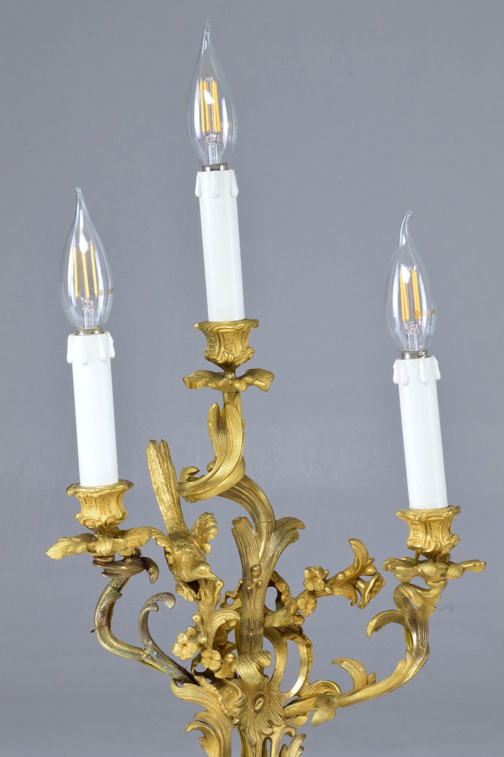 Antique Pair of French Ormolu Electrified Candelabras - Spirit Gallery 