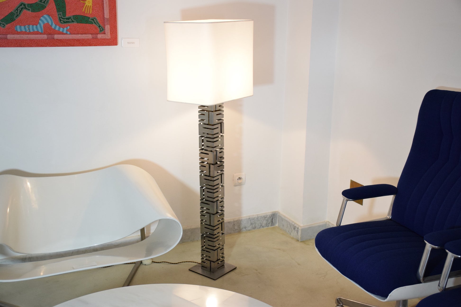 Building Metal Floor Lamp by Curtis Jere, USA, 1970's - Spirit Gallery 