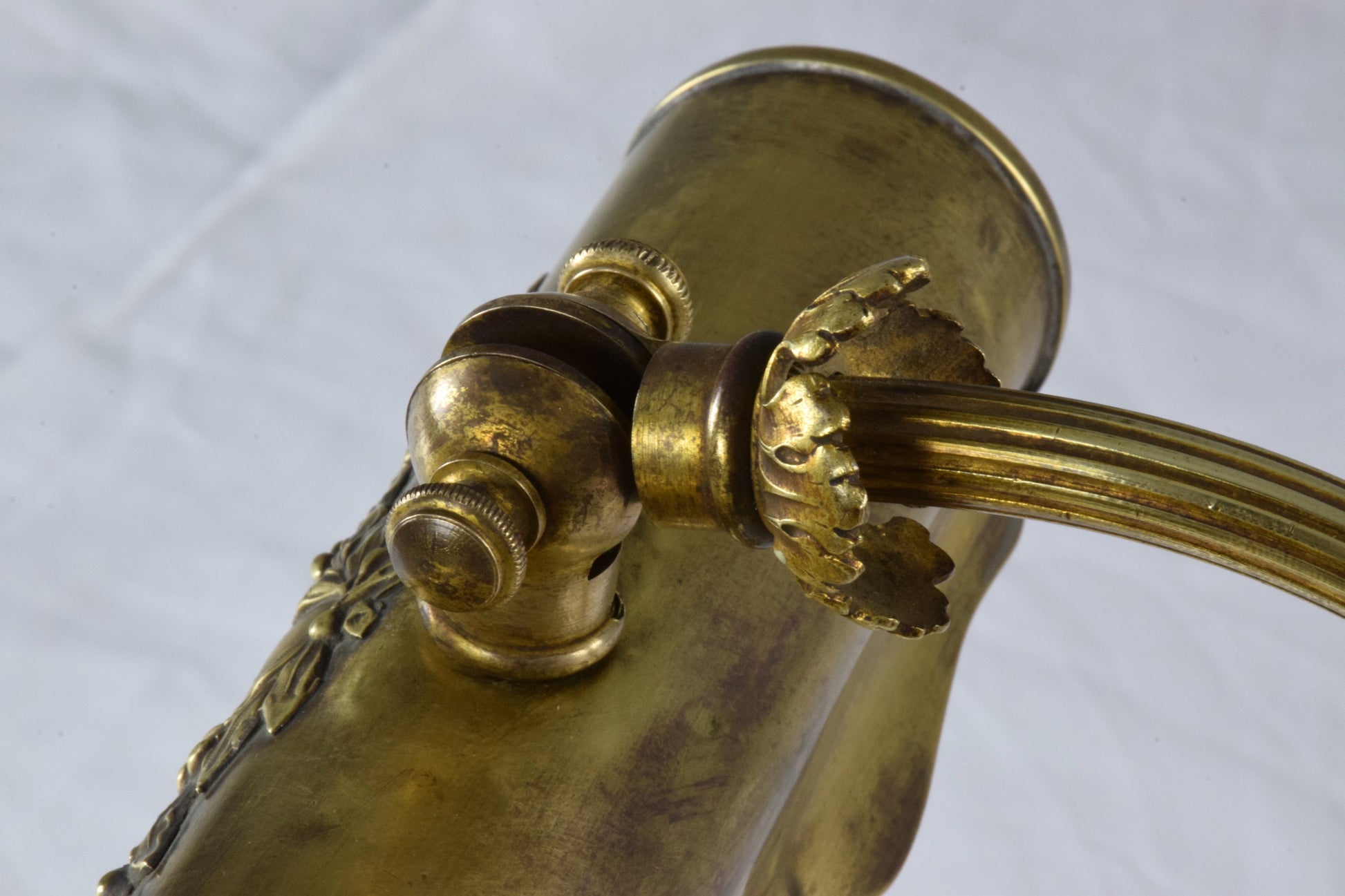 French Art Nouveau Brass Piano Lamp - Spirit Gallery 