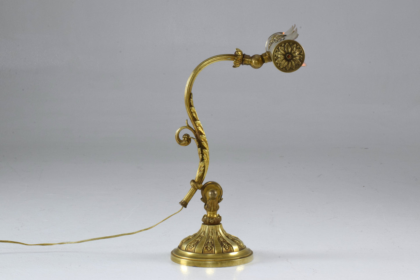 French Art Nouveau Brass Piano Lamp - Spirit Gallery 