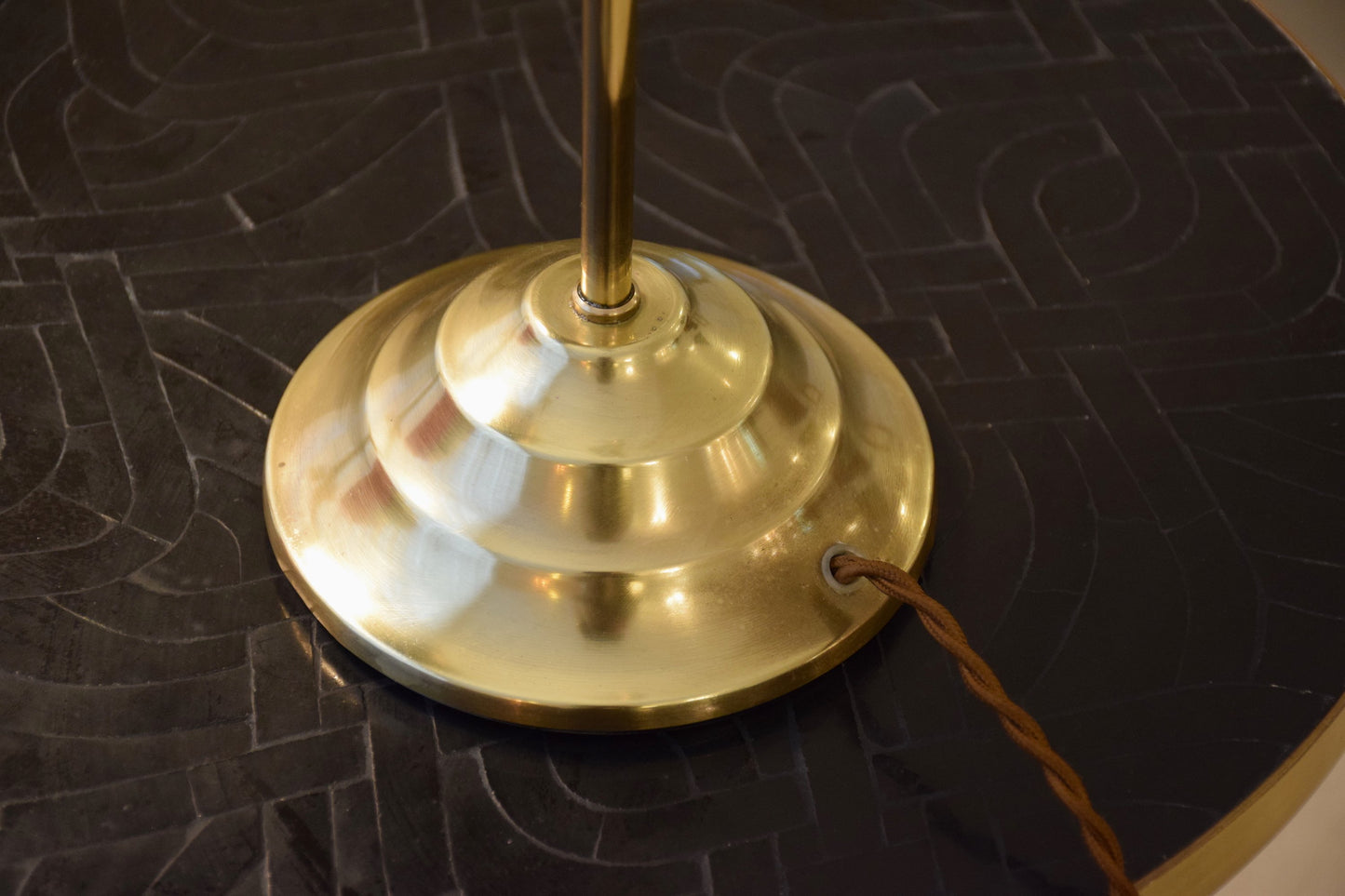 French Midcentury Brass Piano Lamp, 1950-1960 - Spirit Gallery 