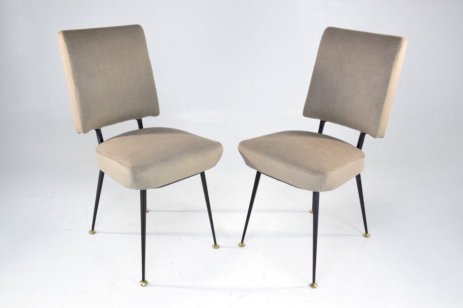 French Pair of steel Chairs, 1960's - Spirit Gallery 