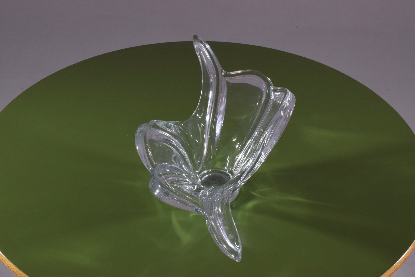 French Sculptural Vintage Crystal Centerpiece, 1960-1970's - Spirit Gallery 