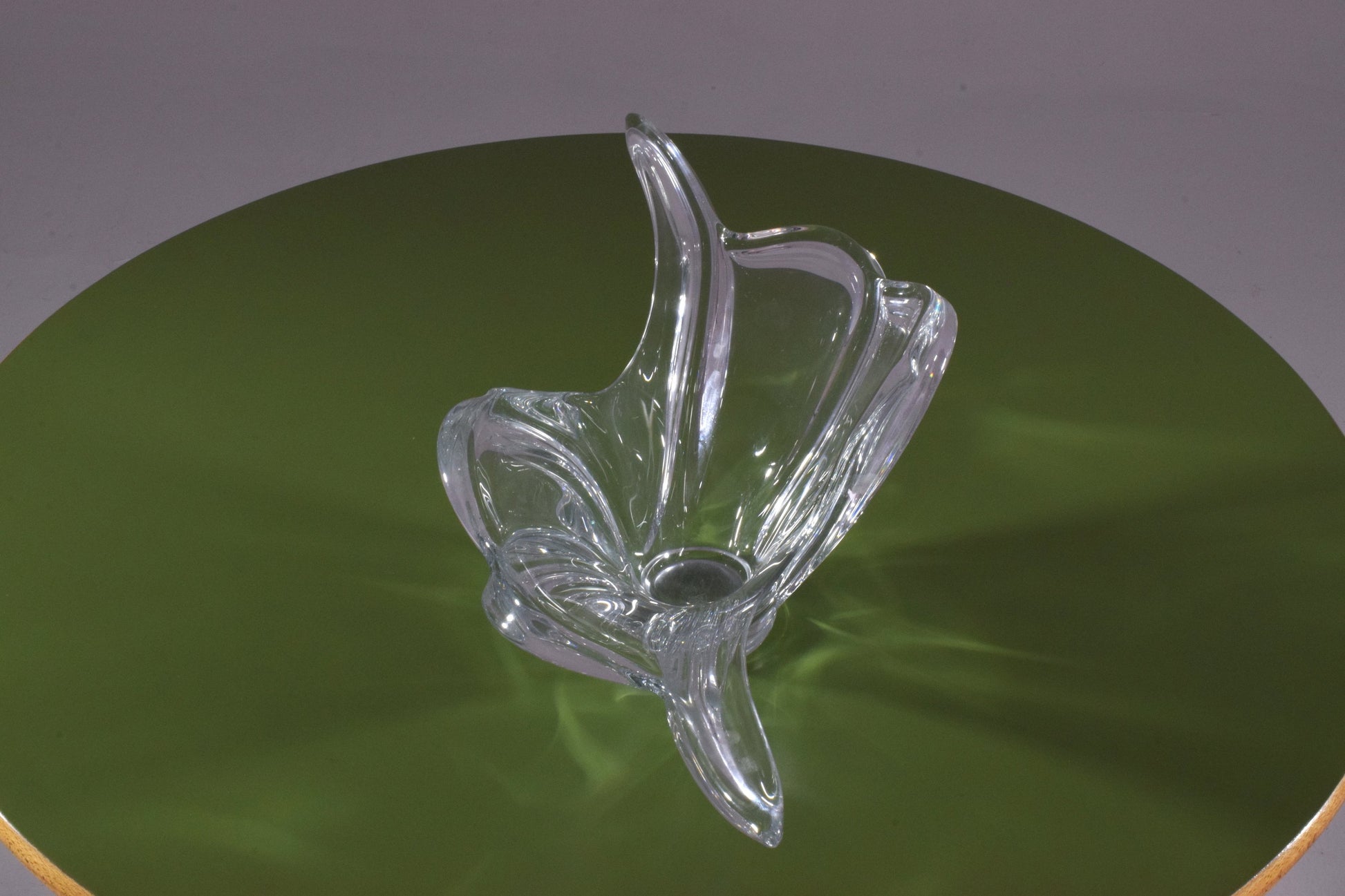 French Sculptural Vintage Crystal Centerpiece, 1960-1970's - Spirit Gallery 