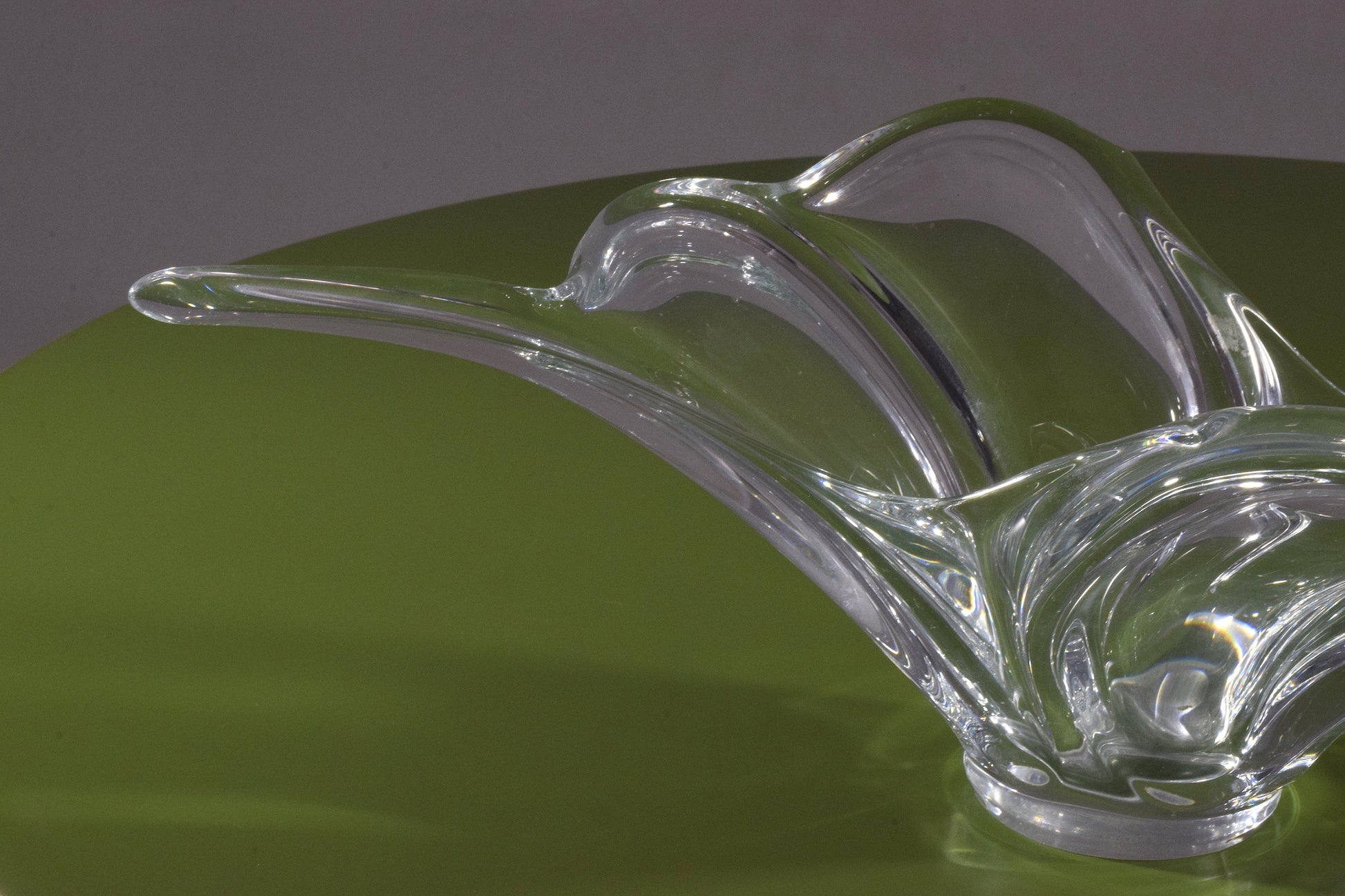 French Sculptural Vintage Crystal Centerpiece, 1960-1970's - Spirit Gallery 