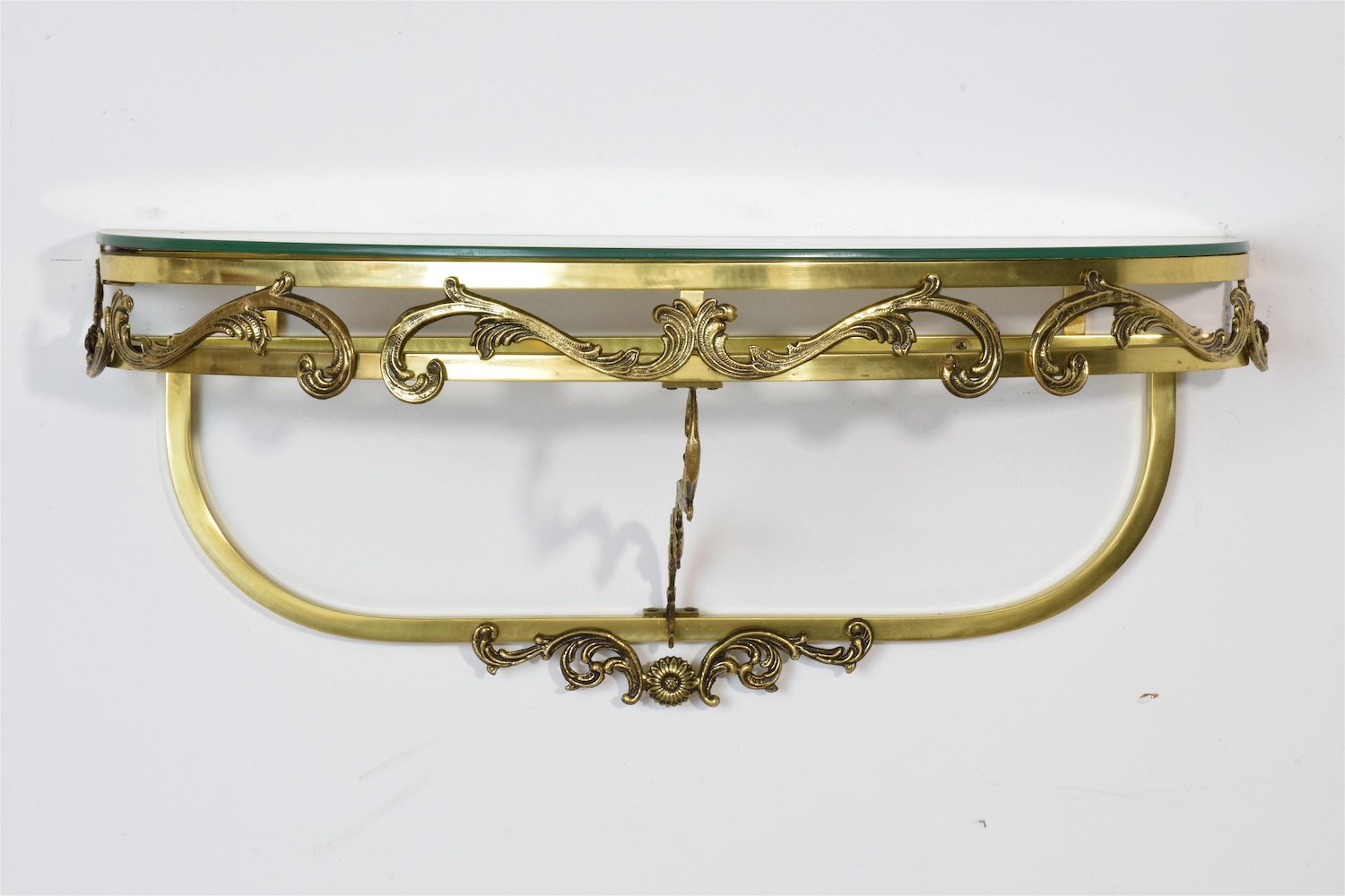 Neoclassical Floating Brass Console and Mirror, France - Spirit Gallery 