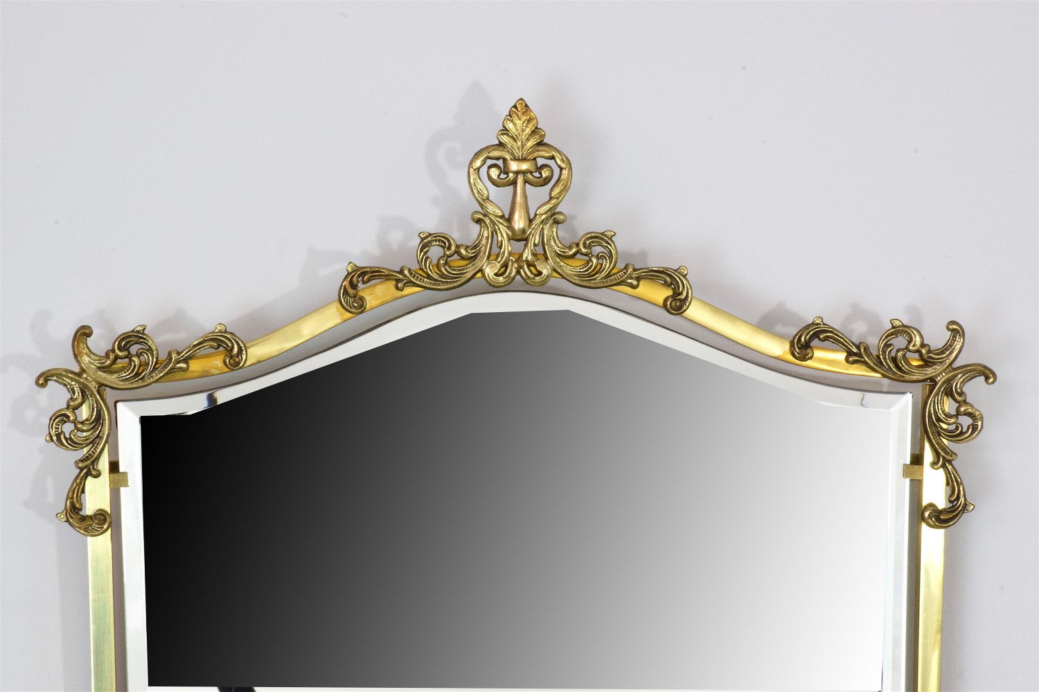 Neoclassical Floating Brass Console and Mirror, France - Spirit Gallery 